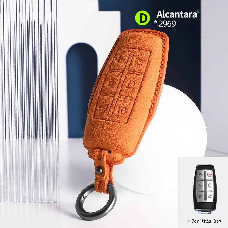 Interior Mouldings Car Key Case Cover Shell For Hyundai Genesis G80 GV70 Gv80 GV90 2020 2021 2022 2023 2025 Remote Protector Int