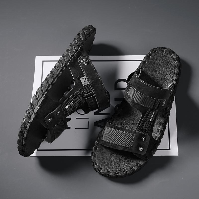 2024 British Men's Trendy Shoes Anti Slip Wear-resistant Soles Versatile Home Slippers Daily Outdoor Casual Sandals for Men's