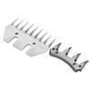 Stainless Steel Sheep Clippers Blade High Hardness Cutting Shearing Cutter Replacement(9 Tooth Straight Blade (+ Swing Blade) )