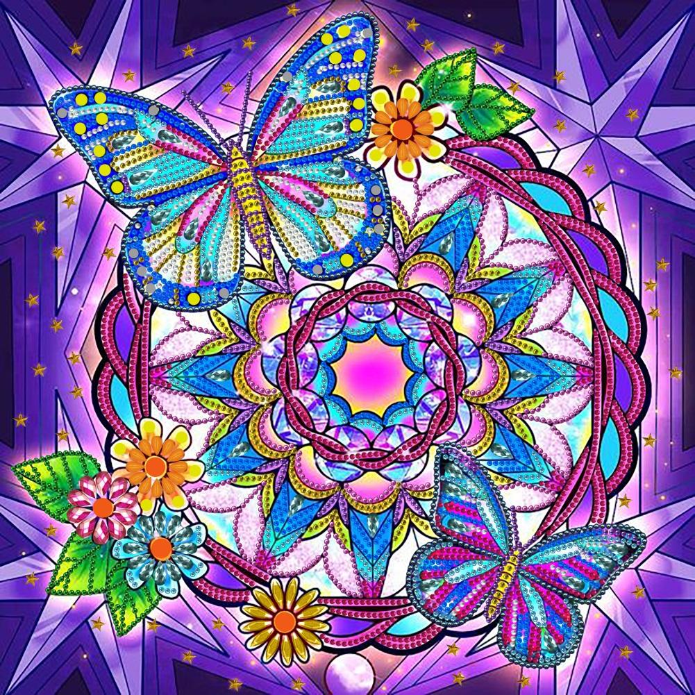 Full Circle Diamantmålning Korsstygnssatser 5D Handgjord Diamantbroderi Landskap Djur Strassmosaik Gåva Hemdekoration DIY Handgjord