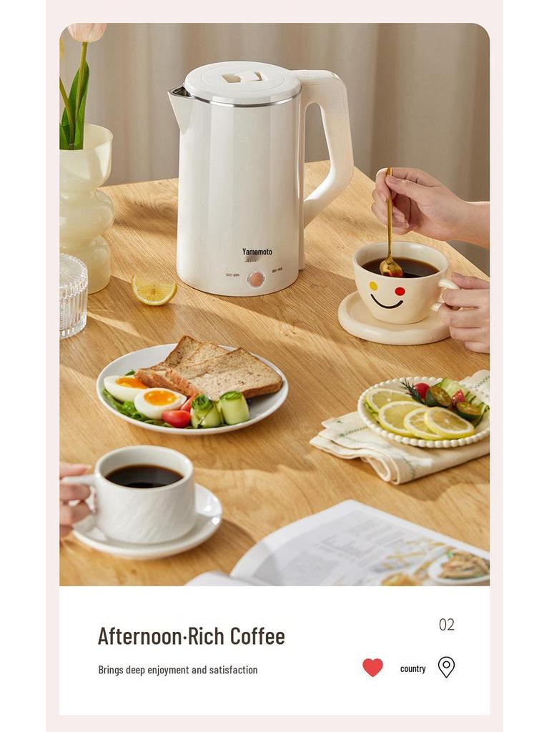 2.5L Smart Electric Kettle with Double Layer, Anti-Scald Design, Automatic Power-Off, and Keep Warm Feature