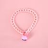 Dog Necklace Bell Pendant Colored Plastic Chain Cat Collar Pet Neck Wear Chain Birthday Accessories