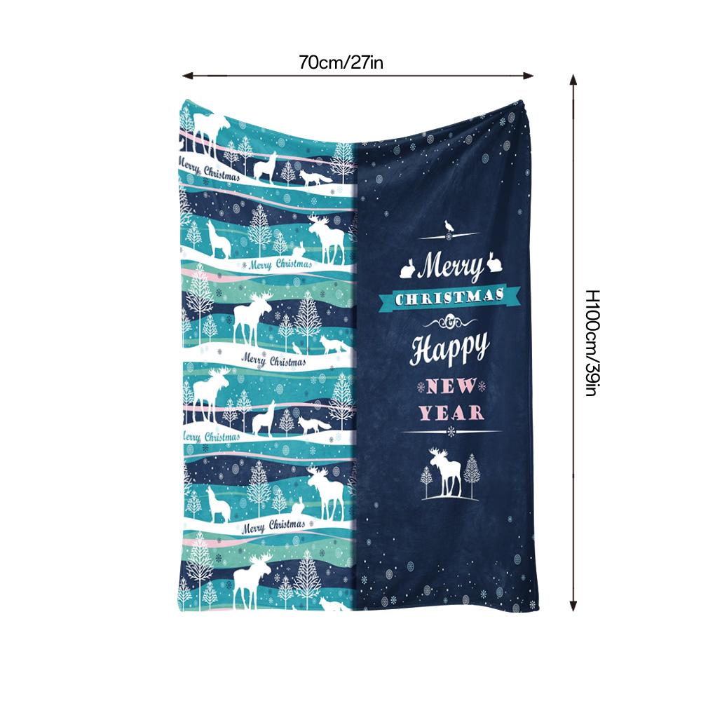 Cozy Flannel Throw Blanket Soft Warm Fuzzy Sherpa Blanket Home Decor Living Room Bedding Gift Christmas New Year