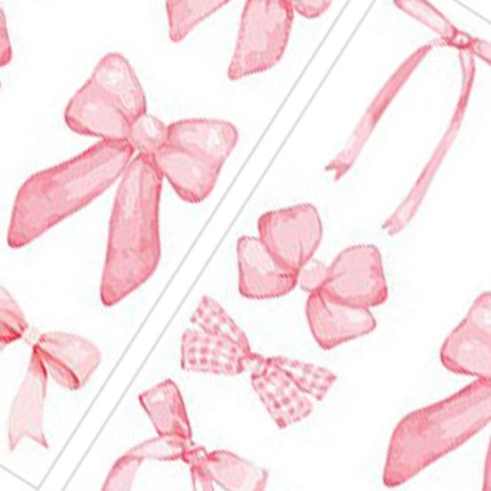 4 Arkusze Naklejek Muszki Niebieskie/Różowe Węzły Kokardy Naklejki Ścienne Odklej i Przyklej Ścianę