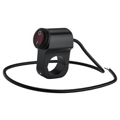 22 mm 7/8 Zoll Motorrad-Lenkerschalter, 12-V-Scheinwerfer, Warnblinkanlage, Nebelscheinwerfer, Universal-Lichtlampen-Steuerschalter mit Verbindungsleitung, Kontrollleuchte