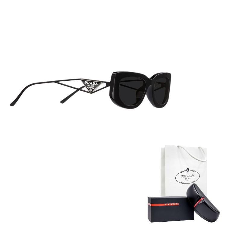 Prada Fashion Trendy Square Sunglasses Women sunglasses Black SPR14Y-E1AB-F05S0-C053