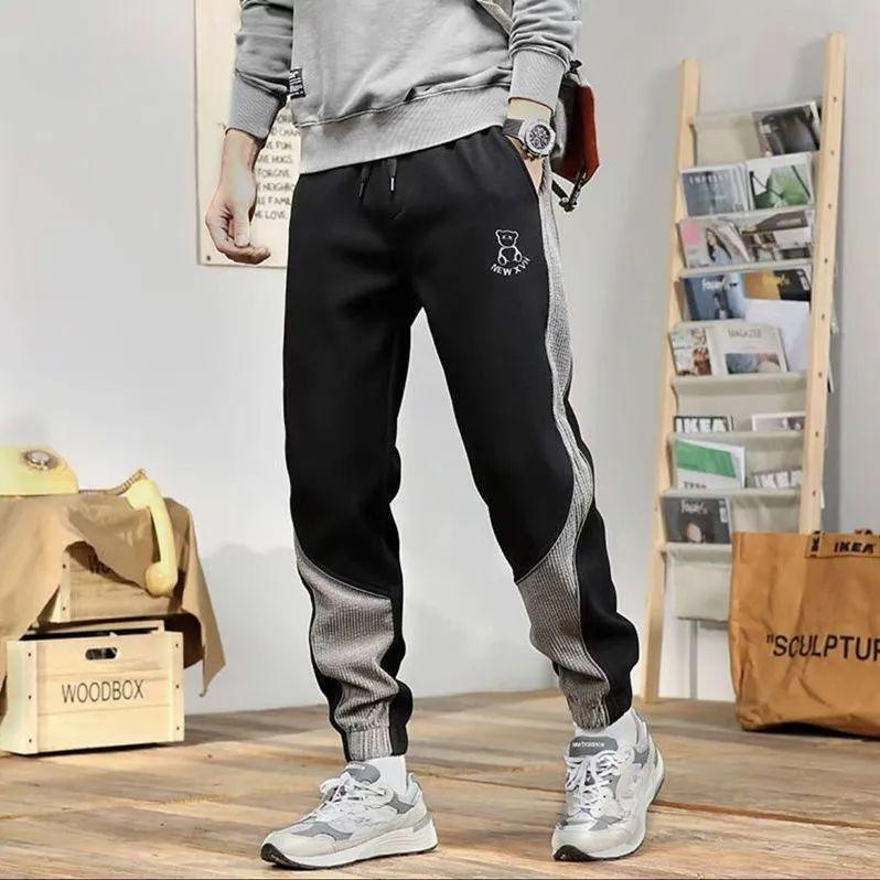 Harem Corduroy Warm Sweatpants for Men Y2k Plain Slim Goth Wholesale Sweat Pants Training Casual Vintage Autumn Winter Trousers