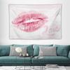 Smacget Pink Lips Tapestry for Teen Girl Women Bedroom Small Sexy Kissing Lover Lipstick Marks Tapestry Coquette Valentine Red Lips Decor Aesthetic