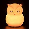Colorful Kids Night Light, Touch Light LED Night Lamp, 9 Colors USB Rechargeable Lamp, Silicone Lamp, Bedside Lamp, Light Atmosphere, Indoor Lighting,