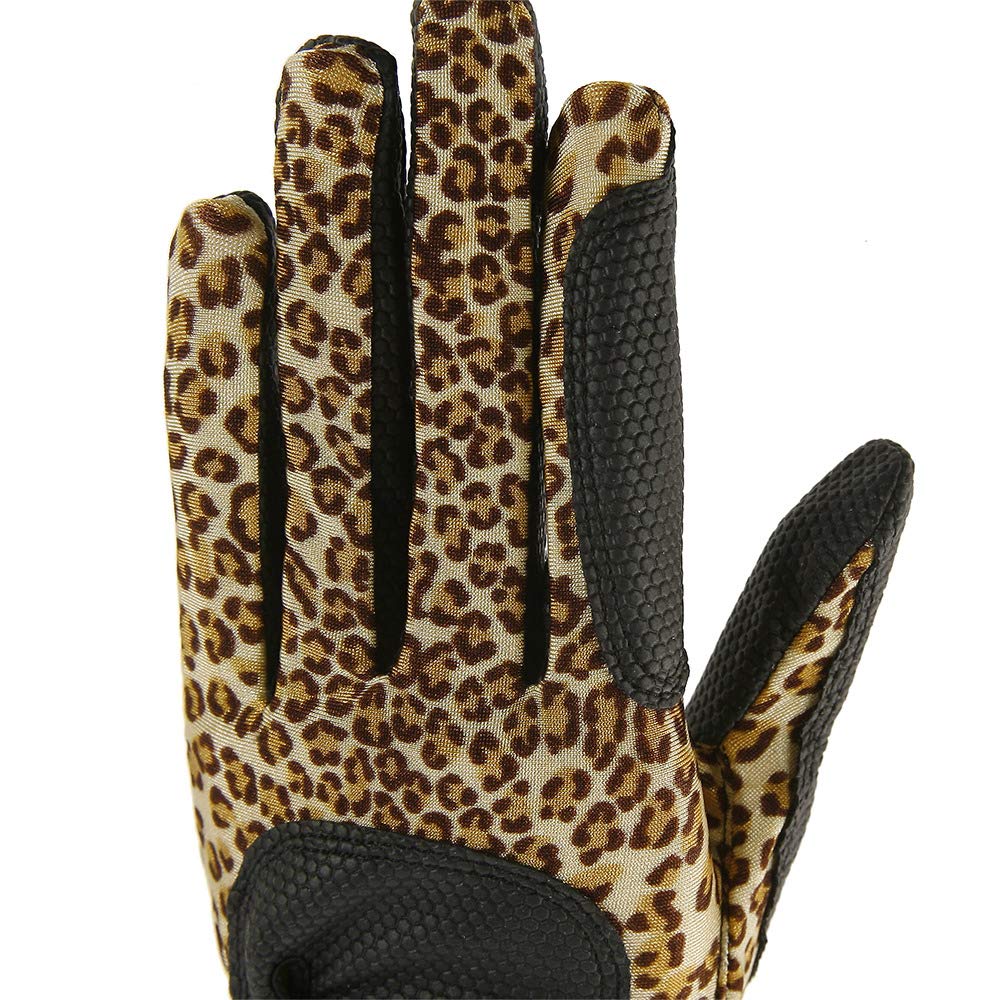 MIC 39 GOLF FIT39 Left Hand Size Small Gloves, Unisex, MGF-220N, (Right-Handed), Leopard/Black,