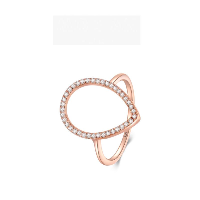 

Tancise Classic стерлингового серебра 925 пробы кольцо с цирконом женские ювелирные изделия свадебное обещание вечерние подарок 9 розового золота