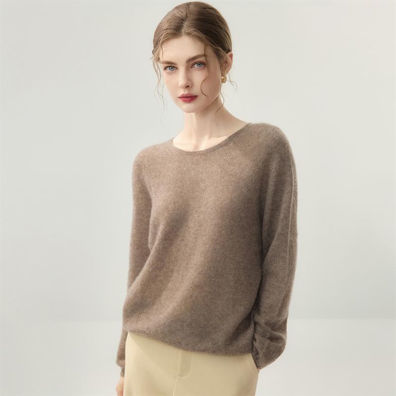 Lekasha Women's Cashmere Goat Wool Loose Knit Sweater