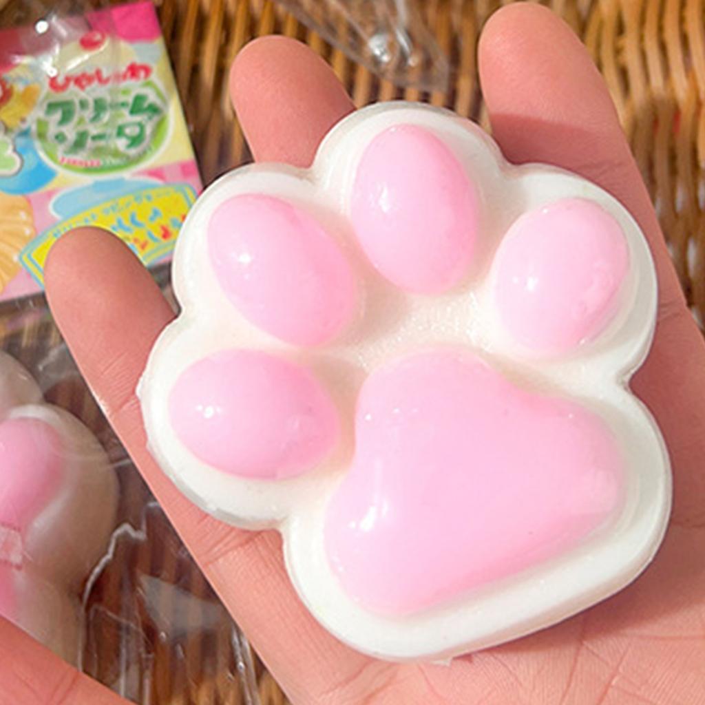 Hand Squeeze Cat Paw Toy for Office Decompressing Soft TPR AntiStress Mochi Toy Anxiety Reliever Kids Rewards