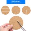 28PCS Self-Adhesive Cork for DIY Coasters (Thickness: 2MM), 3.74" Round Coasters for DIY Crafts, Drinks and Home Tabletop Decoration, with Strong