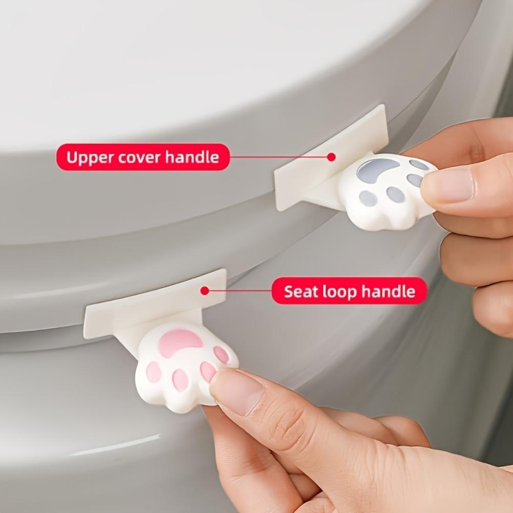 1Set/2pcs Contactless Toilet Seat Lift Handle, Hand-free Tool, for Lifting Toilet Seat Cushion in Bathroom