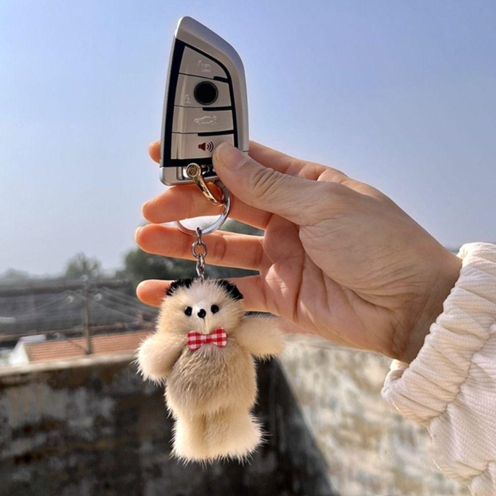 Animal Bear Plush Bear Keychain Plush Bowknot Bear Keyring Bear Keyring Bag Pendant