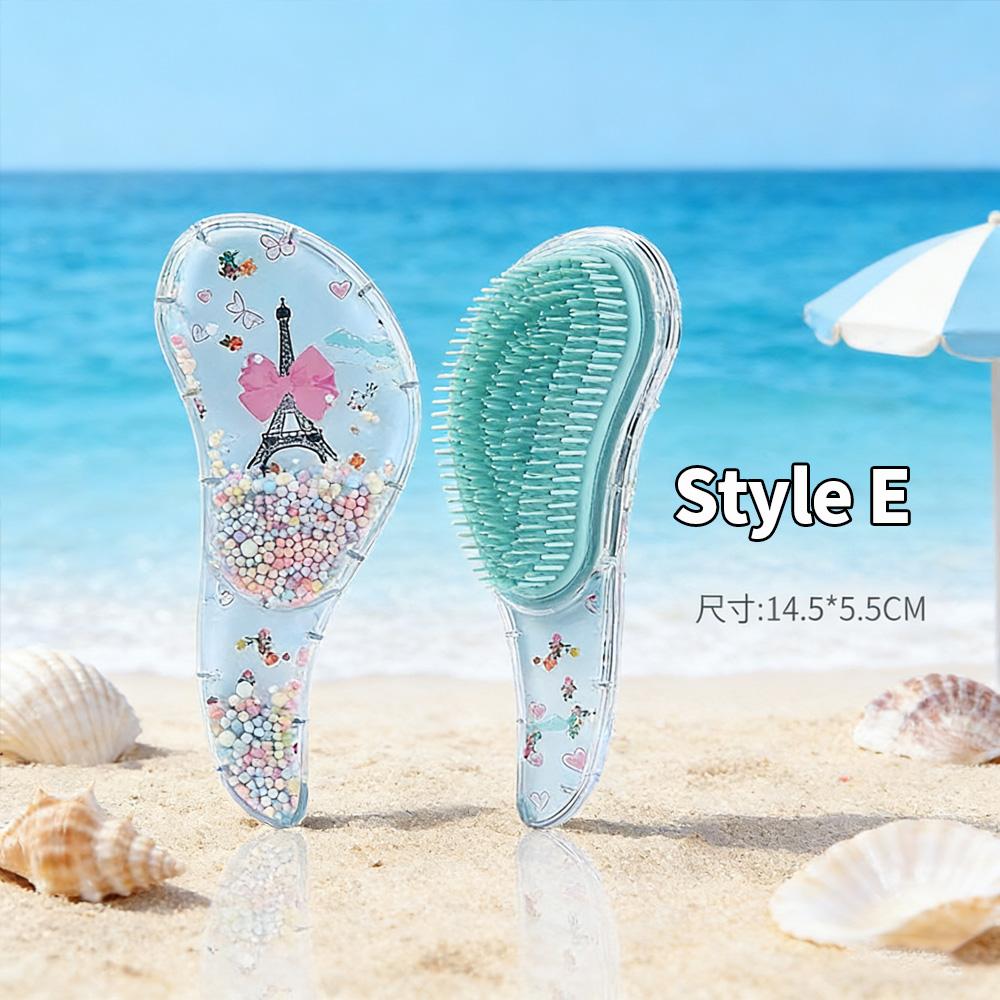 

Transparent Cartoon Massage Hair Comb Anti-Tangle Smooth Detangler Brush Cute Hair Styling Accessory