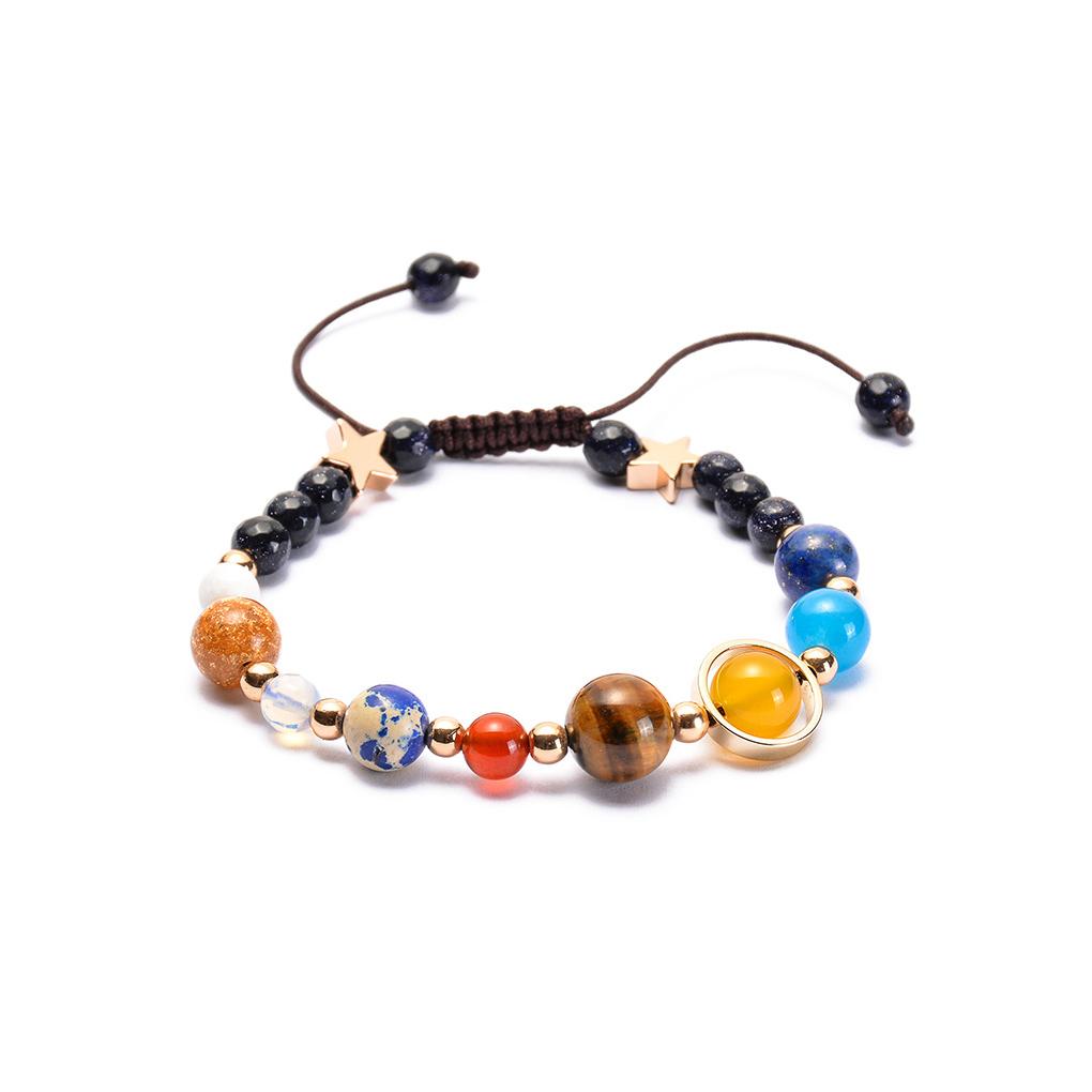 Stone Bracelet Hand Pendent Wrist Band Colorful Man Colorfast Sweet Gift Universe Birthday Gift Bead Bracelets