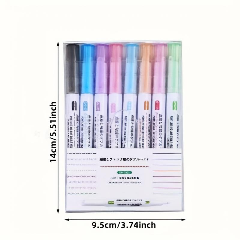 [Floral Outline Pen] Pastel Floral Curve Pen - Smooth Writing Tip, Non-Toxic Water-Based Ink for Scrapbooking, Journaling, Planners, Crafts