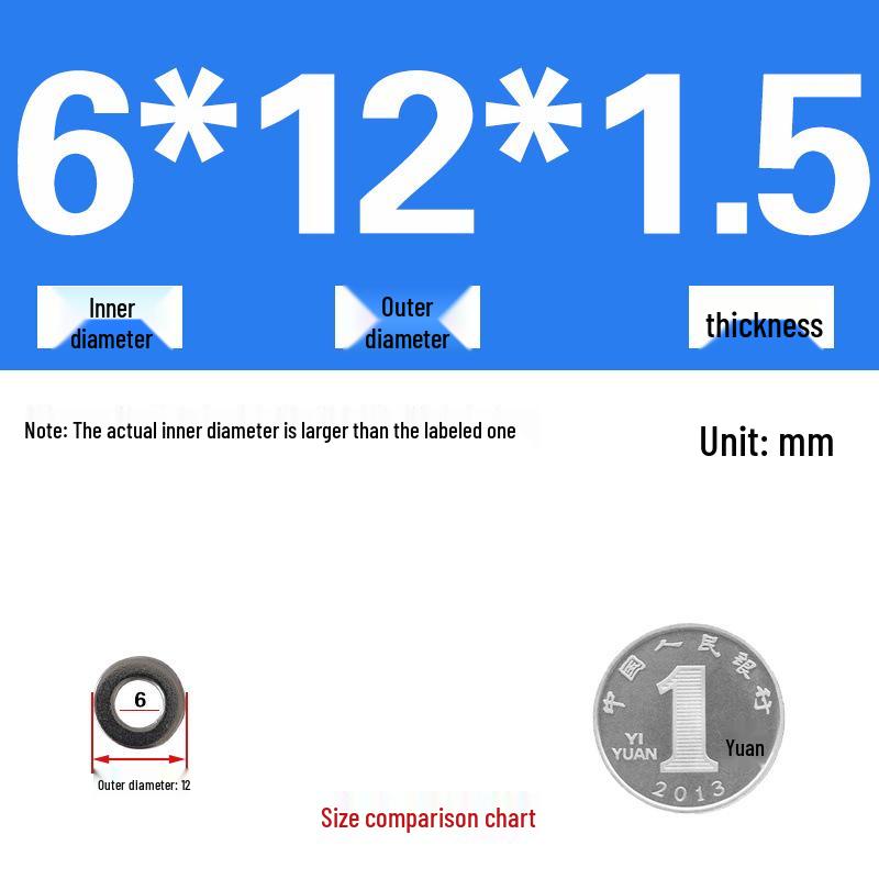 Galvanized Metal Flat Washer - Thin, Thickened, Enlarged Edge, Round, Sizes M3 to M10