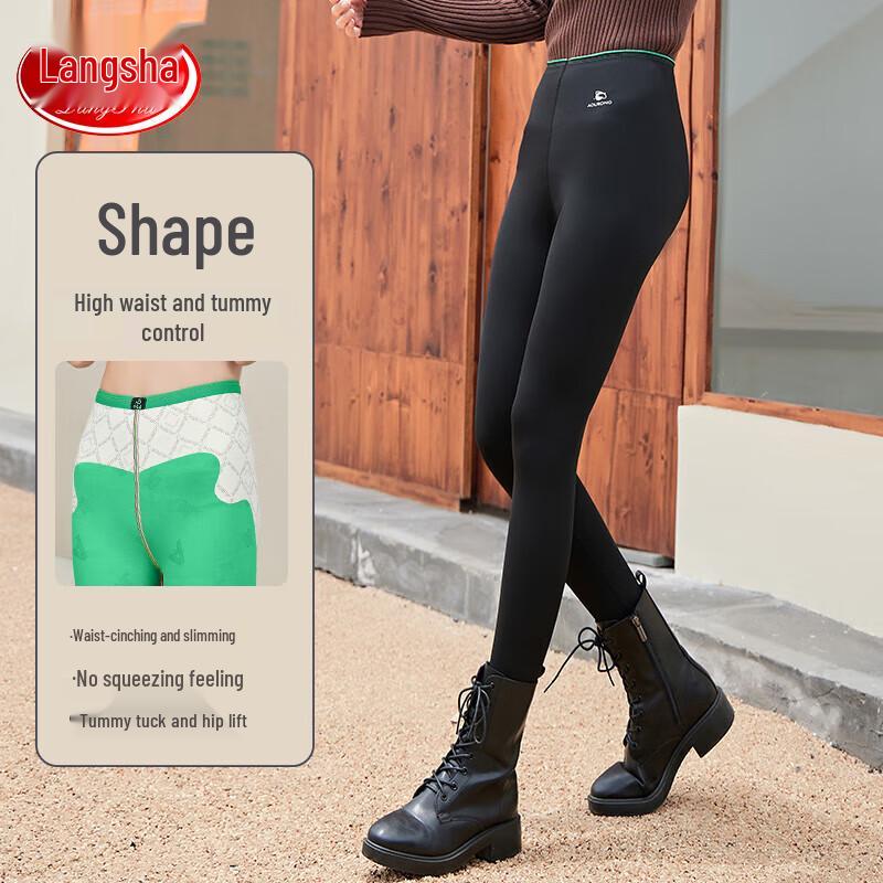 Langsha Women's High-Waist Tummy Control Stirrup Leggings