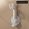1pcs Non Perforated Showerhead Bracket Sturdy Universal Adjustable Showerhead Base with Hooks Seamless Wall Mounted