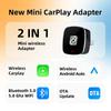 USB 2 In 1 Wireless CarPlay Adapter Plug & Plug Auto Connect No Delay Converts Wired To Wireless Compatible for iPhone Android