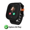 Hülle kompatibel Xplora X6 Play - Hartschutzhülle transparent Hülle Displayschutz aus gehärtetem Glas