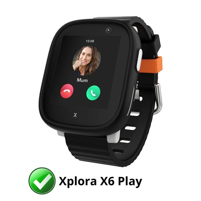 Hülle kompatibel Xplora X6 Play - Hartschutzhülle transparent Hülle Displayschutz aus gehärtetem Glas