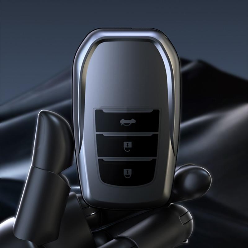 New Car Key Case Cover Shell For Toyota Chr Hilux Fortuner Land Cruiser 200 Camry Corolla Crown Rav4 Highland Keychain