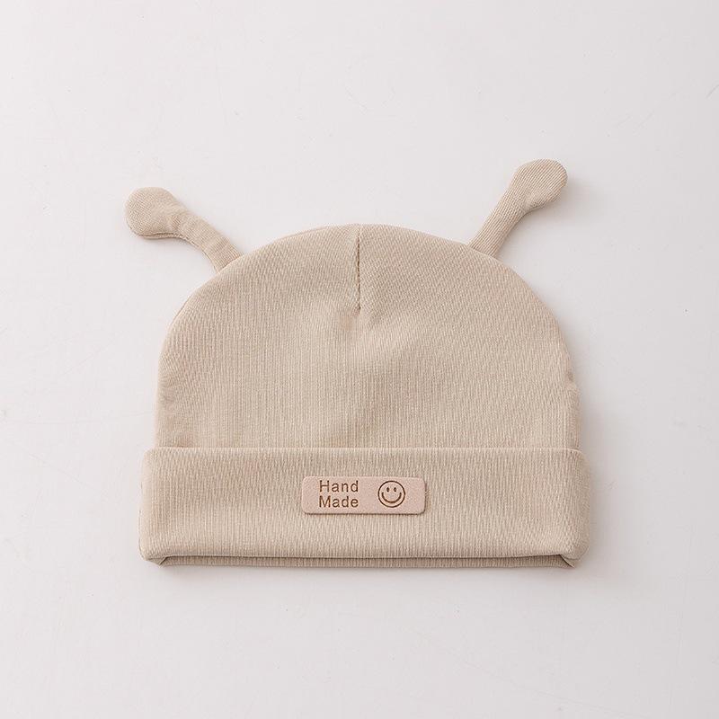 Guai Bao Baby Antenna Hat for Newborns 0-6 Months - Lightweight Spring/Summer Pullover Cap