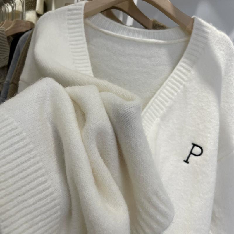 2025 Automne Femmes Pull Cardigan Tricot Basique Mode Hauts T-shirts Manches Longues Corée Chemise Manteau Ample