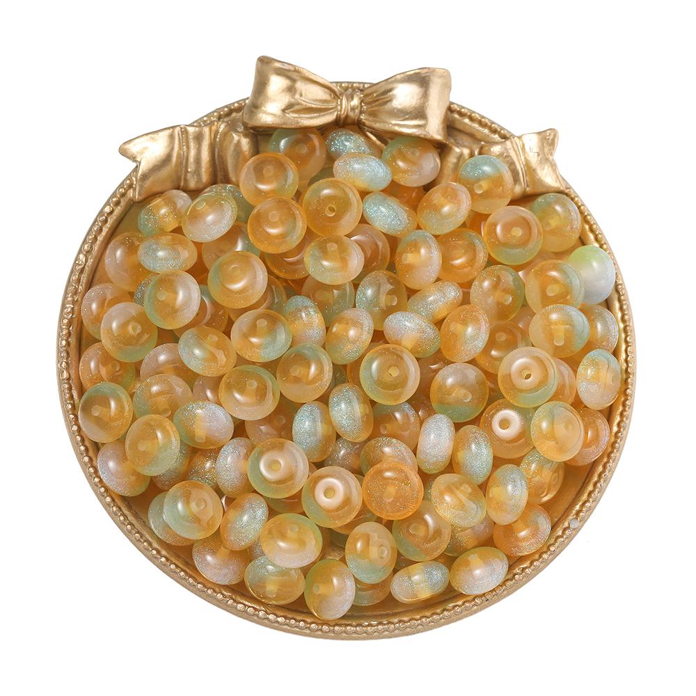 10Pcs/lot 5.5*10mm Resin Cat Eye Beads Colorful Round Loose Bead for DIY Bracelet Necklace Jewelry Making Accessories