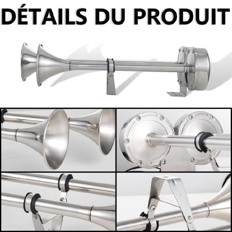 Ocean Going Ship Trumpet System Rust Resistant Marine Horn Clear 125dB for Professional Mariners