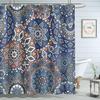Purple Blue Spider Shower Curtain 72X72 Inch Bat Halloween Bathroom Curtains Set Home Waterproof Polyester Fabric With Hooks