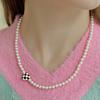 Tatiana Heart Checkerboard Toggle Bar Necklace_NZ1189