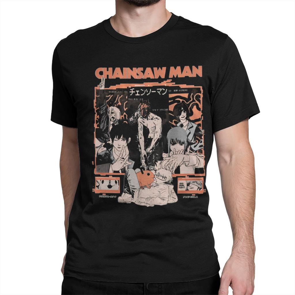 Pánské Dámské Chainsaw Man Denji Reze Tričko Anime Aki Bavlněné Oblečení Novinka Tričko s Krátkým Rukávem Trička Velkých Velikostí