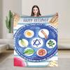 Dark blue Jewish Passover Blanket Quality Warm Throw Blanket Autumn Travel Office Living Room Funny Bedspread