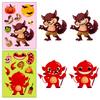 6 Halloween Gesichtswechselnde Sticker Cartoon Graffiti Schwarze Katze Vampir DIY Puzzle Kreative Puzzle Aufkleber