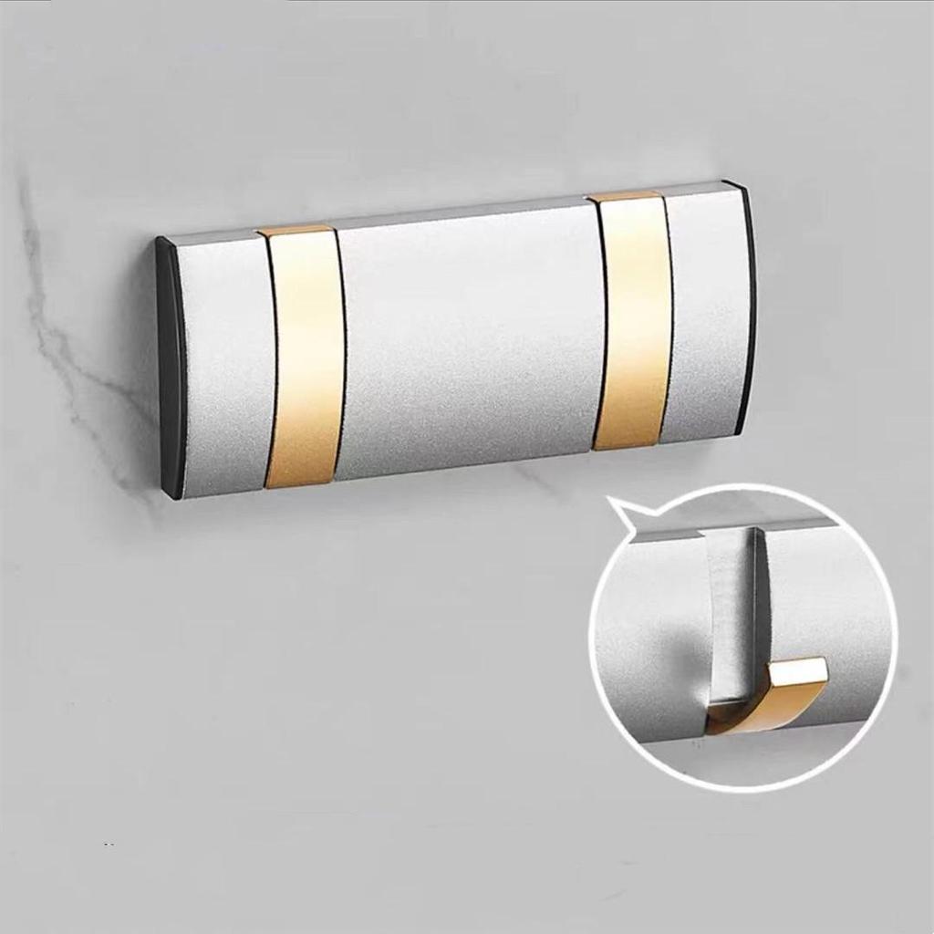 Wall-Mounted Folding Hook for Bathroom, Kitchen, Living Room, Wardrobe - 1 To 6 Row Hooks for Coats, Hats, and Clothes.