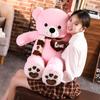 80/100CM 4 Colors Bear With Included Scarf Stuffed Animals Bear Plush Toysets Bear Doll Lovers Birthday Present Infant Present