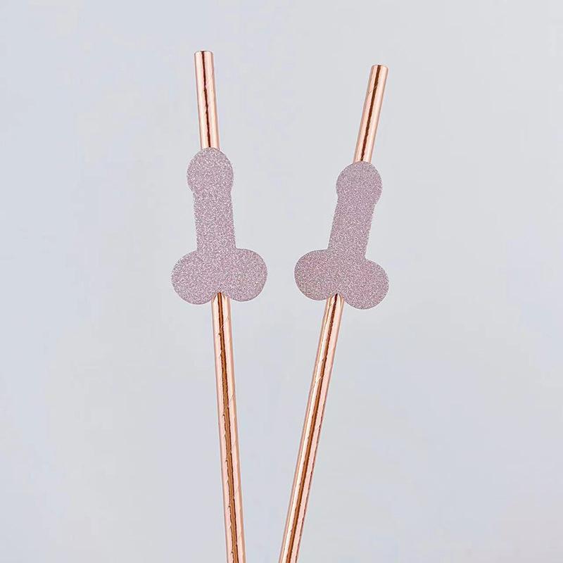 

10pcs Single Party Disposable Decor Straws Team Bride To Be Wedding Party Creative Degradable Paper Straw Bachelor Party Favor