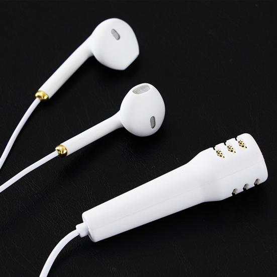 Wired Earbuds Practical Super Sound Quality 1.2m 3.5mm Mini Stylish In-ear Earphones with Microphone for Karaoke