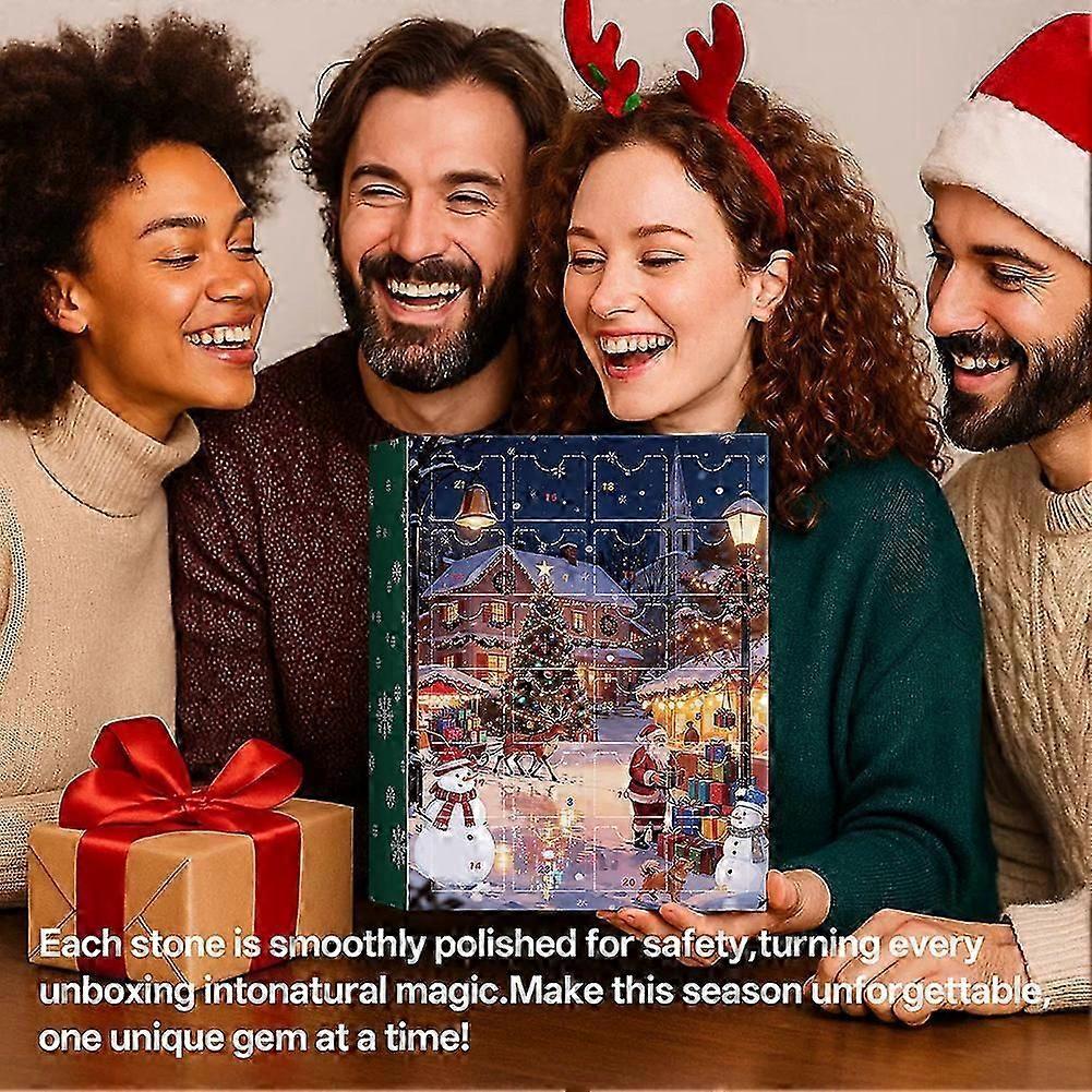 Educational mineral advents calendar for boys girls, 24 Days of Unique Gemstone-Surprises, Unique Present Giving Moments!ZZ51