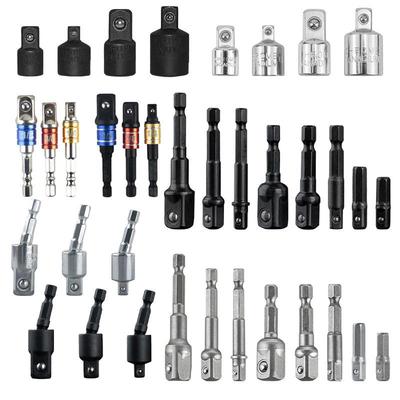 1/4 Zoll Sechskant Schraubendreher & Druckluftschrauber Adapter Set (1/2 Zoll Vierkantantrieb & 3/8 Zoll Stecknuss)