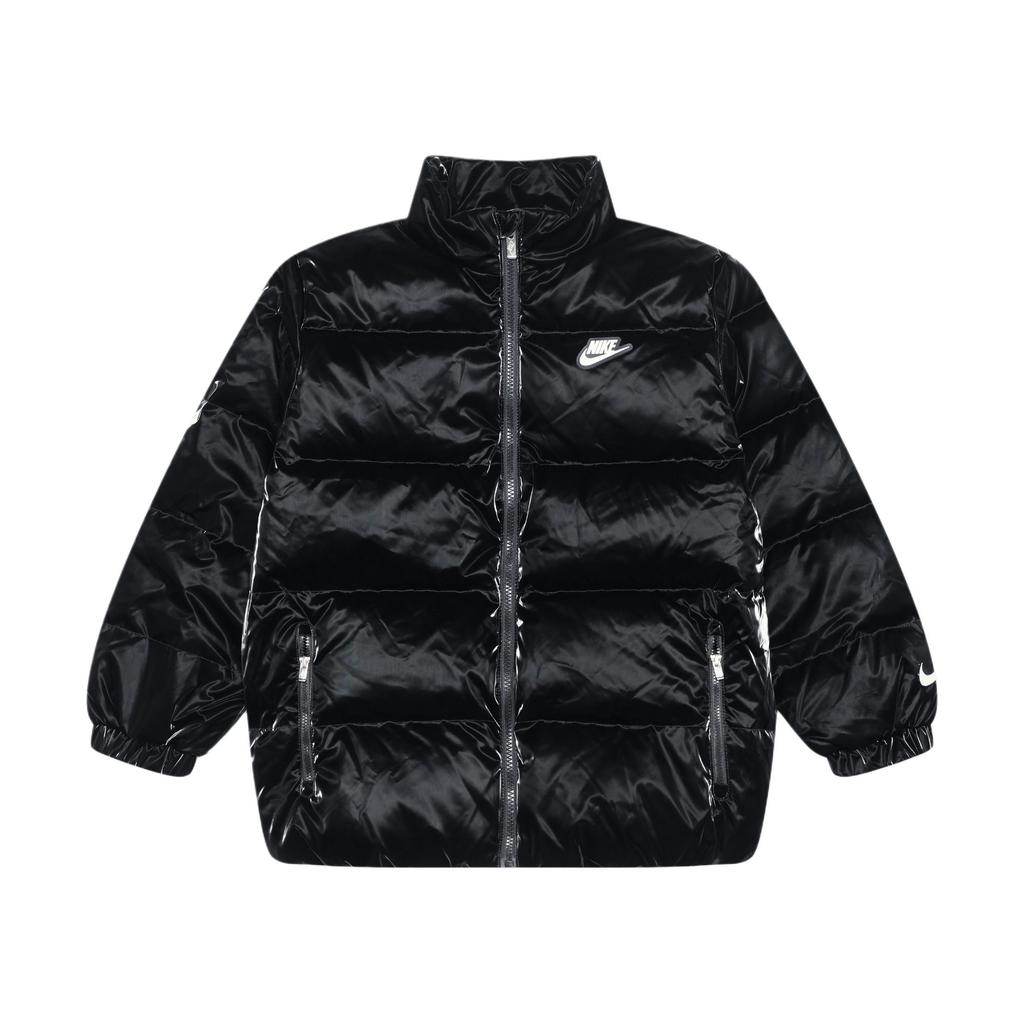 Nike Down Jacket Warm Solid Color Stand Collar Zipper Duck Down Kids jackets IQ2834-010