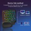 Einhand-Ergonomie-Gaming-Tastatur, ACC, USB, RGB, 35 Tasten, kabelgebunden, Hintergrundbeleuchtung, tragbare Mini-Spieltastatur für Handy, Tablet, PUBG