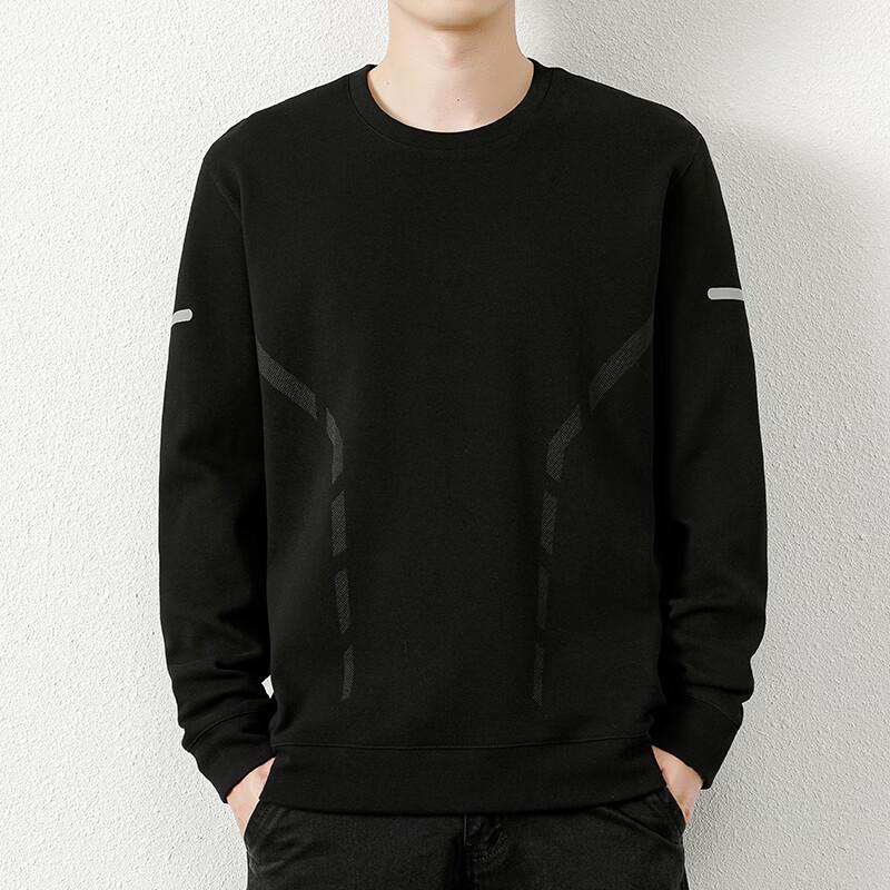 ROMON Men's Casual Round Neck Long Sleeve Sweatshirt