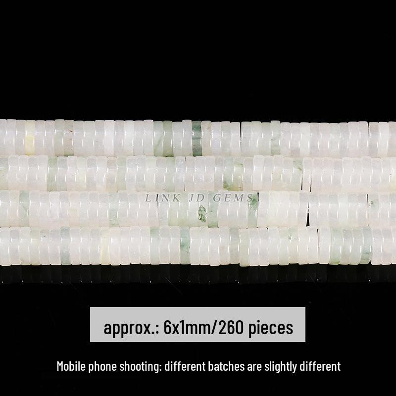 8/10mm Natural Tianshan Jade Old Shape Beads - Ice Jade Stone Apple Beads for DIY Jewelry