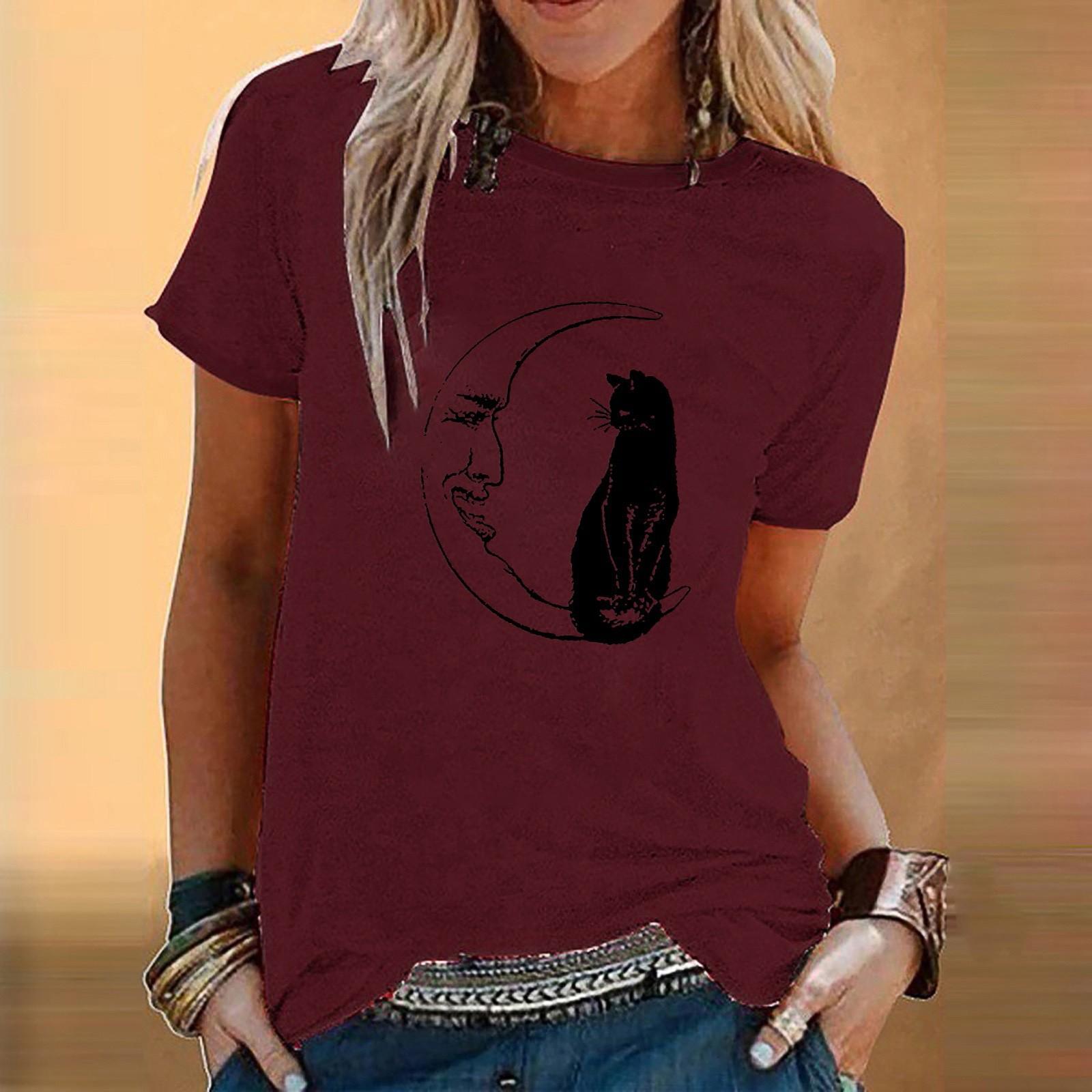 

Женские модные красочные блузки с короткими рукавами и принтом тай-дай M красный